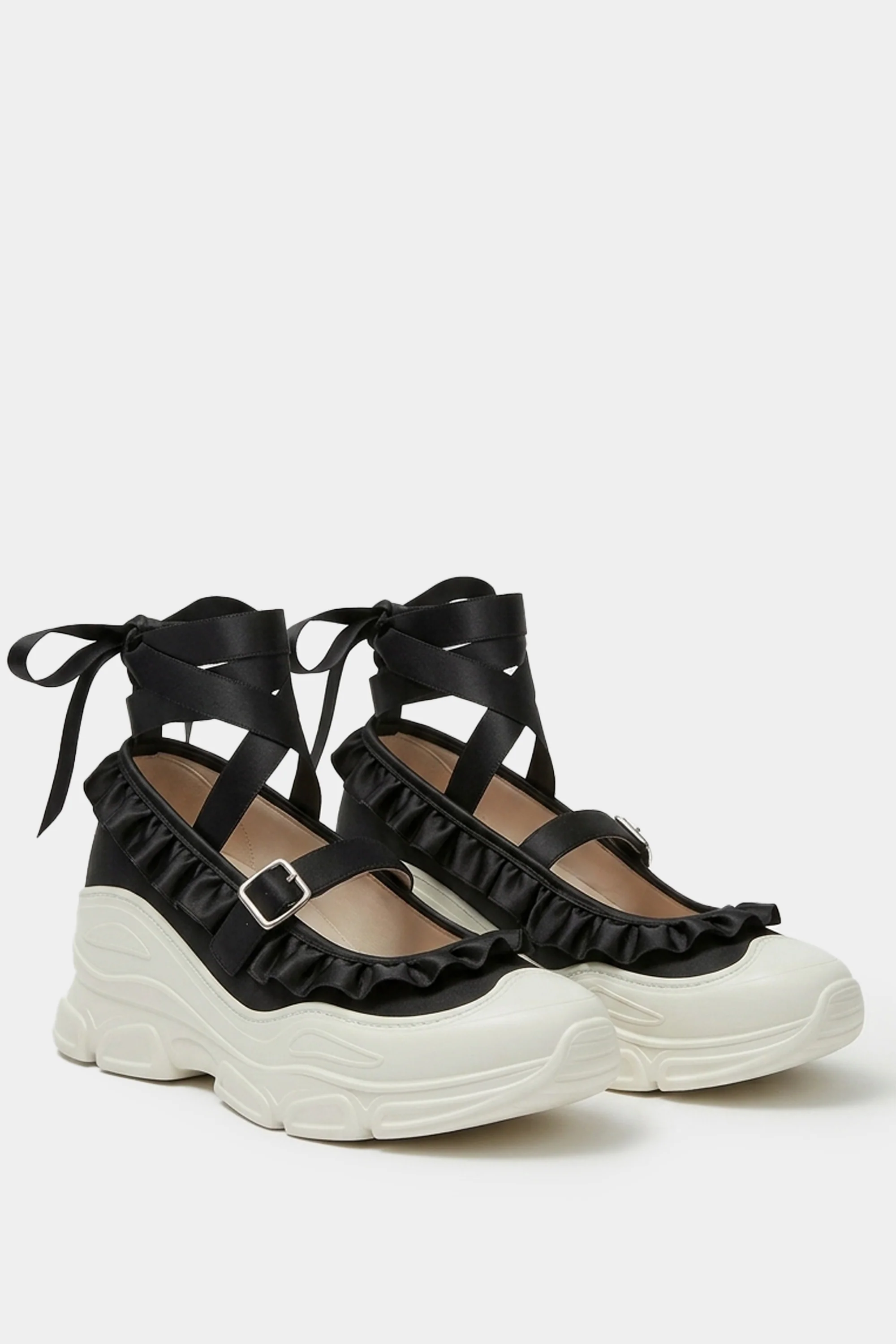 Marie Jane Ballet Sneakers - Black - Image 3