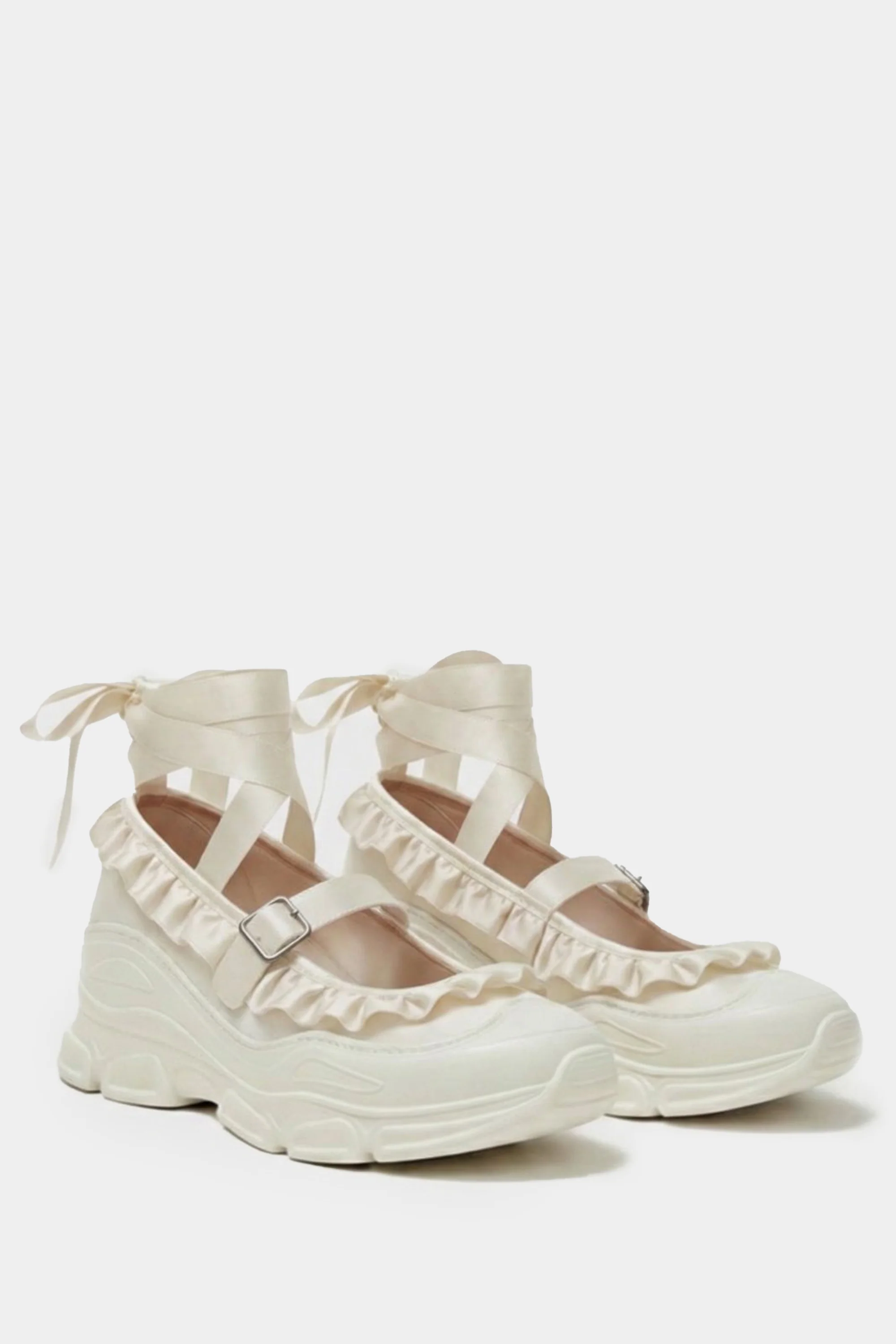 Marie Jane Ballet Sneakers - Ivory - Image 4