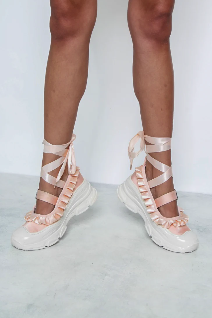 Marie Jane Ballet Sneakers - Pink - Image 5